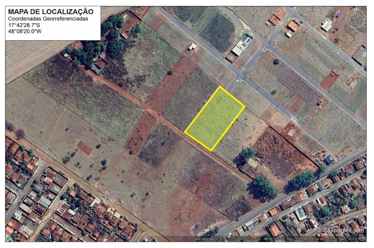 Foto 3 de 4: Terreno em leilão em Ipameri - GO — TERRENO URBANO| A.T. 1.272 M², SEM BENFEITORIAS | CHÁCARA CARVALHO EM IPAMERI/GO - LEILÃO EMPRESARIAL SISTÊMICO SICREDI