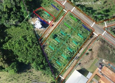 Foto 4 de 6: Terreno em leilão em Saudades - SC — LOTE URBANO Nº 02, DA QUADRA Nº 121, LOCALIZADO EM SAUDADES/SC ÁREA DE 436,95M²