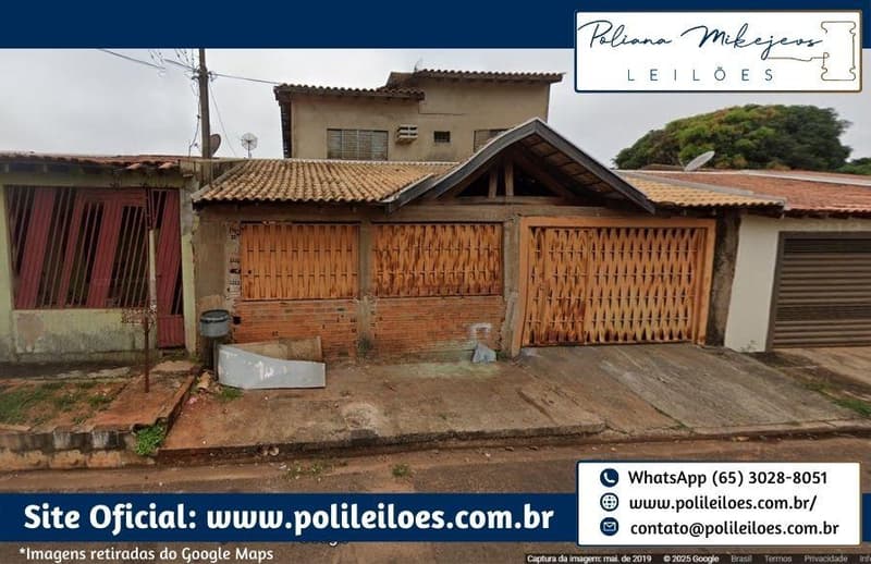 Foto 2 de 7: Casa em leilão em Campo Grande - MS — Casa Residencial, A.T. 200m², L. 27, Q. 05, Rua Serra da Mantiqueira, nº 375, do Conjunto Residencial Jardim Serra Azul, Campo Grande/MS, A.C. 154,03m³, dos quais apenas 25,20m² constam averbadas na matrícula