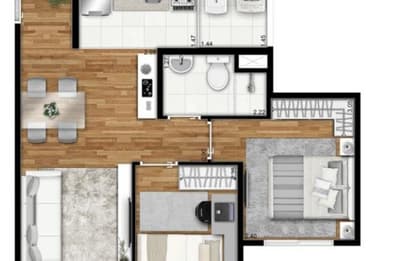 Foto 18 de 18: Apartamento em leilão em São Paulo - SP — Apartamento, A.P.T. 42m², 2 Dorms, Cond. Eleva Cupecê