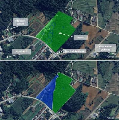 Foto 1 de 122: Terreno em leilão em Schroeder - SC — Terreno situado à Estrada Schroeder I, área de 94.840m², Schoeder/SC
