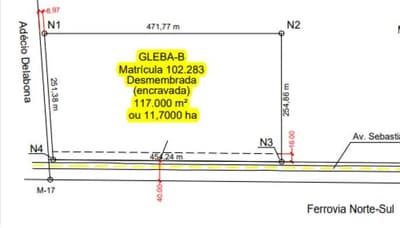 Foto 8 de 10: Terreno em leilão em Rio Verde - GO — Terreno Industrial - 117.000 m², em Rio Verde/GO - Desocupado