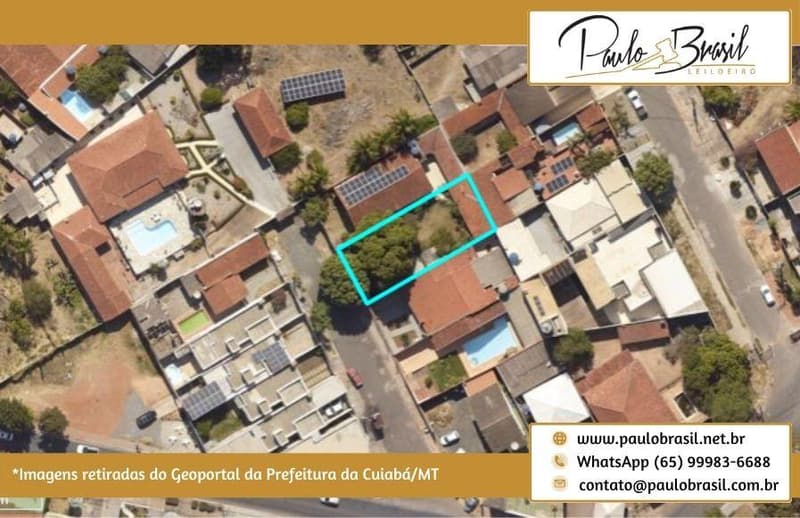 Foto 1 de 2: Terreno em leilão em Cuiabá - MT — Lote de terreno AT. 360m², 48m² não averbada na matrícula, em Cuiabá/MT
