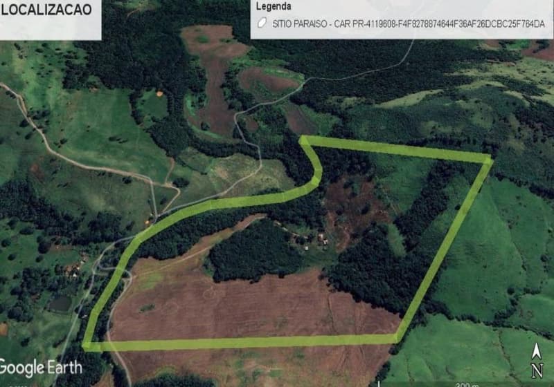 Foto 5 de 6: Area Rural em leilão em Pitanga - PR — IMÓVEL RURAL COM ÁREA DE 72.600,00M2 EM PITANGA -PR