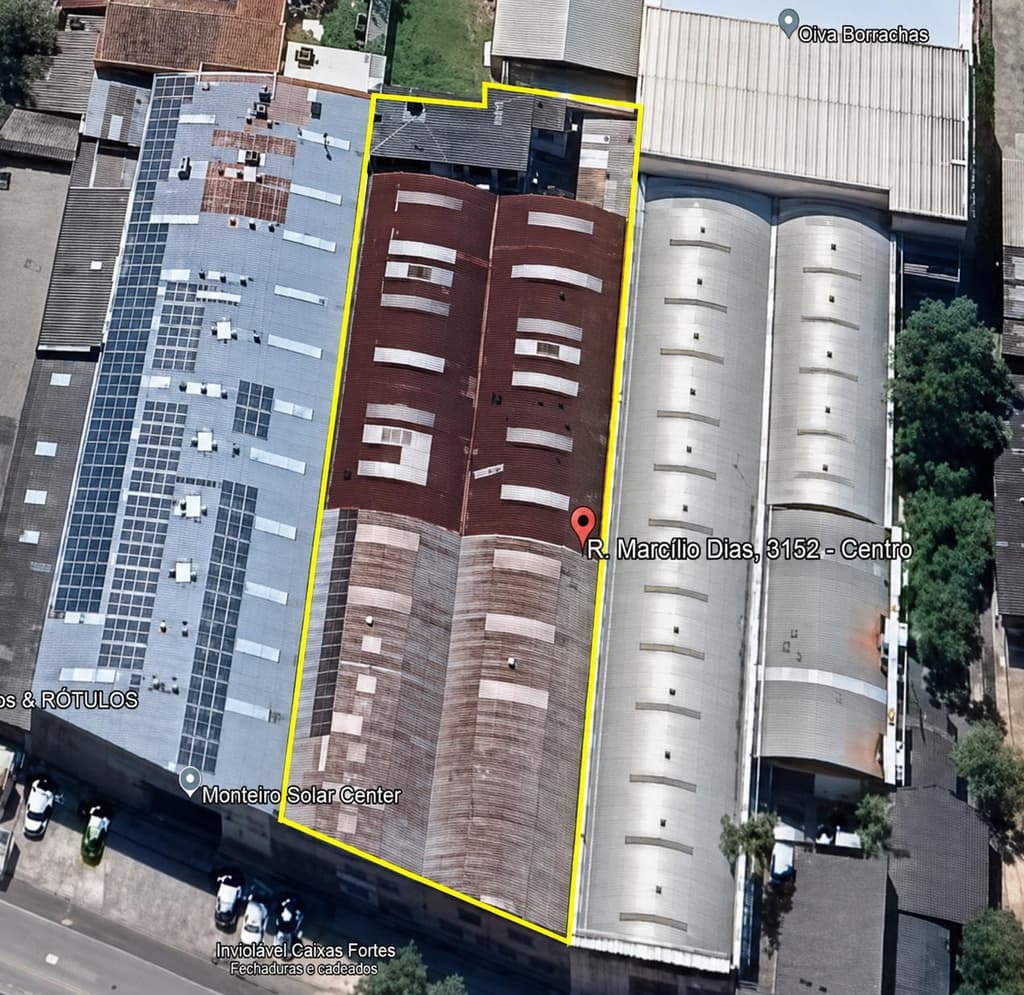 Foto 7 de 7: Comercial em leilão em Pelotas - RS, bairro Três Vendas — Terreno com 1.630,60m² e área construída de 1.654m², Rua Marcilio Dias 3162, Três Vendas, Pelotas/RS - Massa Falida Industria e Embalagens Pelicano