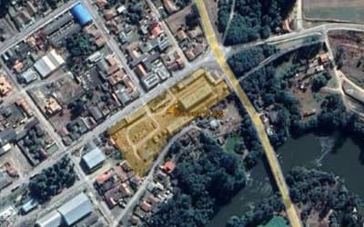 Terreno em leilão em Porto Amazonas - PR, bairro Centro — Terreno 14.799,52m² e 3.460m² área construida, R. XV de Novembro, Centro, Porto Amazonas/PR - Massa Falida Construtora Roca
