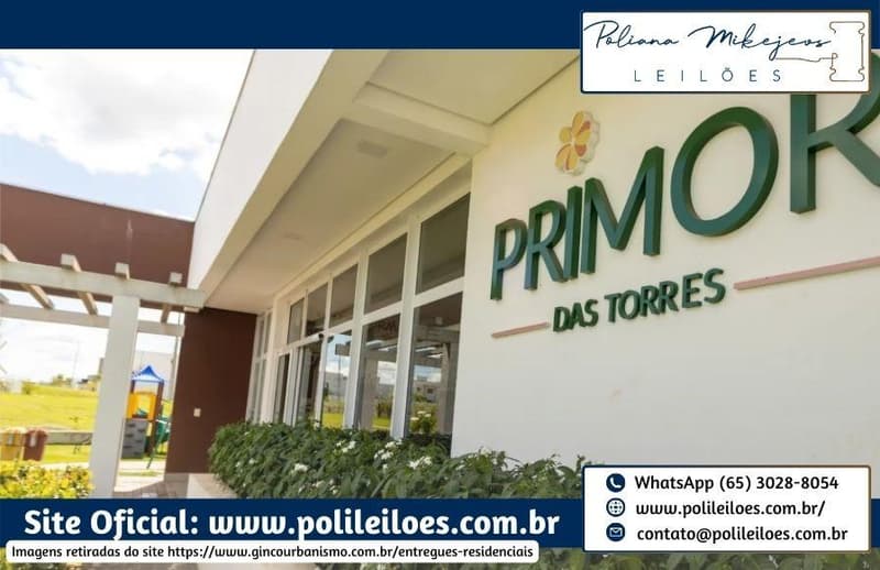 Terreno em leilão em Cuiabá - MT, bairro São João Del Rey — Terreno Urbano, Em Condomínio Fechado, Ginco Primor das Torres, AT 250,00m², Em Cuiabá/MT