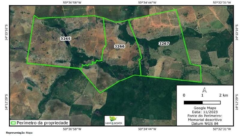 Foto 2 de 7: Area Rural em leilão em Nova Crixás - GO — Fazendas 2.913ha, Nova Crixás/GO