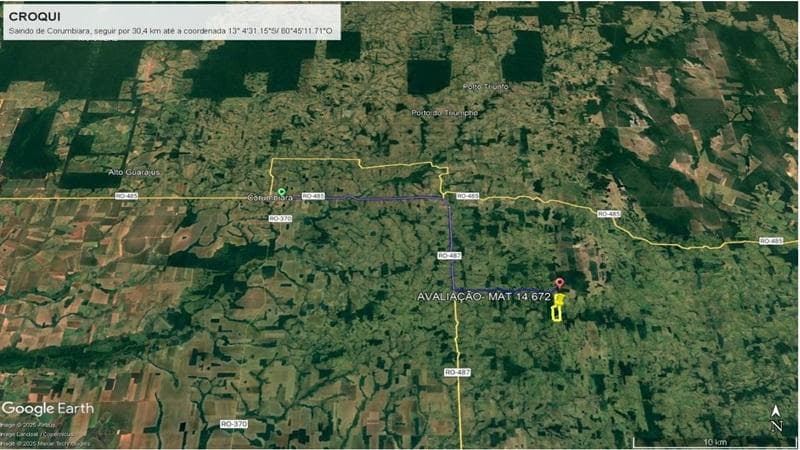 Area Rural em leilão em Corumbiara - RO — IMÓVEL RURAL | 74,8894 HA, IDEAL PARA PECUÁRIA | CORUMBIARA/RO