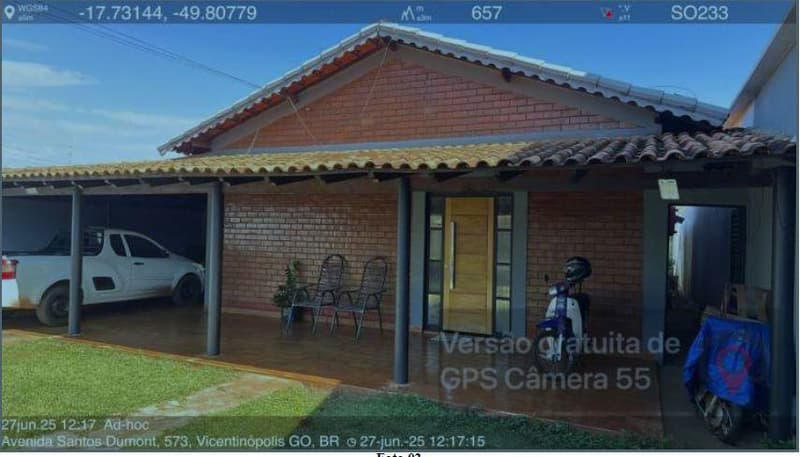Casa em leilão em Vicentinópolis - GO, bairro Vila São Sebastião — CASA RESIDENCIAL | A.T. 360,00m² - A.C 159,65m² - VILA SÃO SEBASTIÃO | VICENTINÓPOLIS/GO.