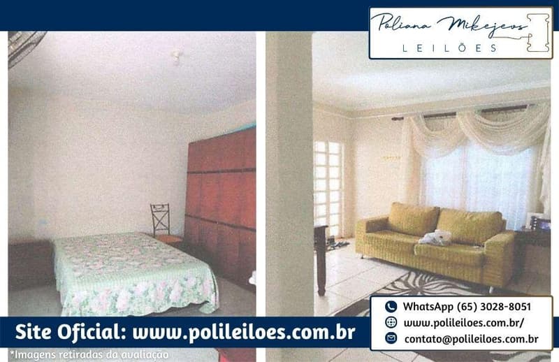 Foto 5 de 5: Casa em leilão em Cassilândia - MS — Casa Residencial, em parte dos Lotes nº 08 e 09, Q. 62, A.T. 230m², A.C. aprox. 175,48m², dos quais apenas 98m² constam averbadas, no Centro, Cassilândia/MS