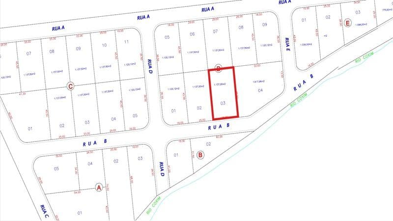Terreno em leilão em Coxim - MS, bairro Nova Coxim — TERRENO URBANO | A.T. 1.137 M² | SEM BENFEITORIAS | BAIRRO NOVA COXIM | COXIM/MS