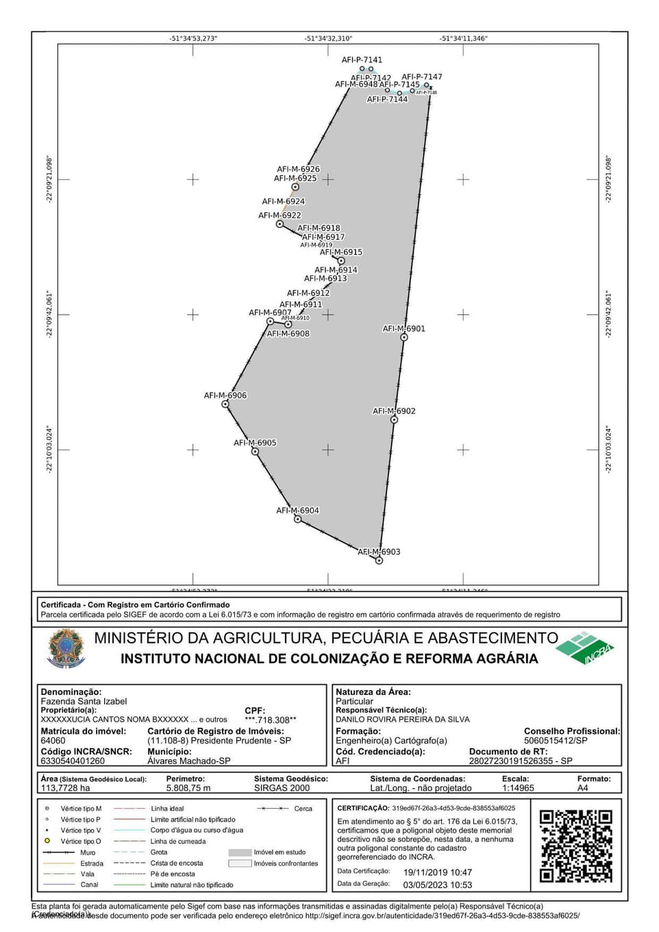 Foto 2 de 3: Area Rural em leilão em Presidente Prudente - SP, bairro Cel. Goulart — Imóvel rural com 113,7728 hectares