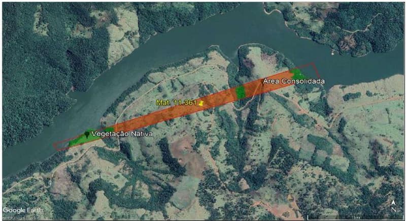Foto 7 de 8: Area Rural em leilão em Coronel Domingos Soares - PR — Terreno Rural com área de 38,66 hectares, as margens do Rio Iguaçu, Gleba III, do Quinhão IV e Quinhões 6 e 6-A, da Fazenda Cacumbangue, município de Coronel Domingo Soares/PR