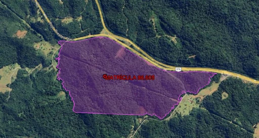 Foto 2 de 2: Area Rural em leilão em Tijucas Do Sul - PR, bairro Araçatuba — Área Rural de 105,24ha Desocupada em Tijucas do Sul/PR | Araçatuba | BR-376 | Potencial Agrossilvipastoril, Compensação e Ecoturismo