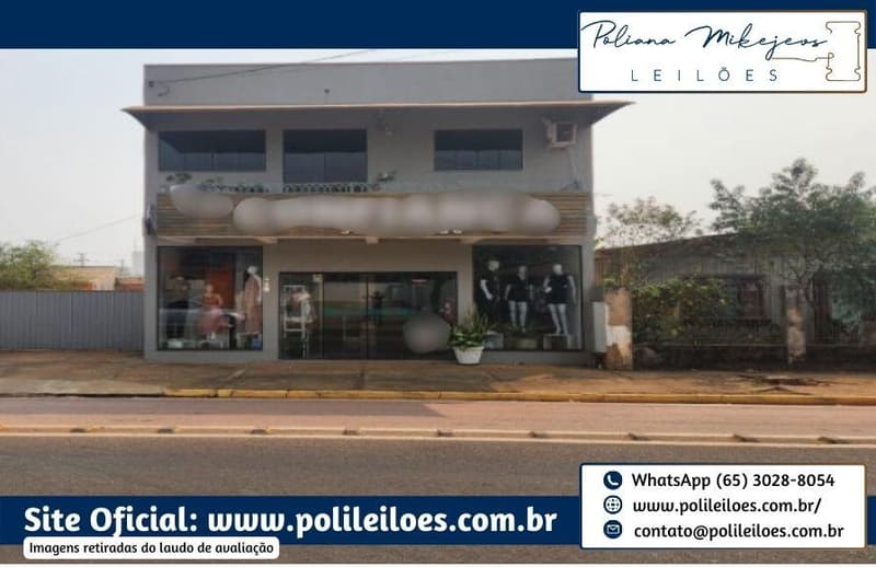 Foto 1 de 6: Comercial em leilão em Sorriso - MT — Imóvel Urbano Residencial e Comercial, AT 800m², AC 290,0m² não averbada na matrícula, em Sorriso/MT