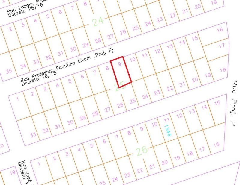 Foto 2 de 3: Terreno em leilão em Umuarama - PR — Lote de terras n° 9, Quadra n° 25, Parque Residencial Belo Horizonte, Umuarama/PR - 200,00m² - Matrícula n° 30.378