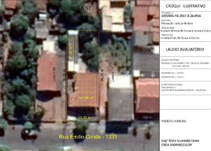 Foto 3 de 3: Terreno em leilão em Panorama - SP — imóvel residencial , A.C 198 m²
