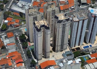 Apartamento em leilão em Santo André - SP — Apartamento Residencial Pluméria - Vila Pires - A.U. 68,3595m² - A.C. 19,8000m² + 38,4895m² - A.T. 126,6490m² - 2 vagas