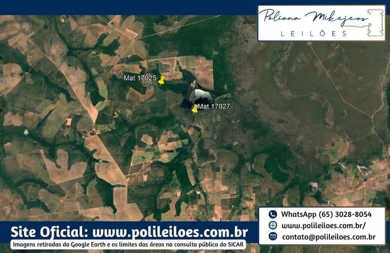 Foto 3 de 3: Area Rural em leilão em Luciara - MT — Área Rural, AT. 439,460ha, Fazenda Gaivota A, Gleba A, Zona Rural em Luciara, comarca de São Felix do Araguaia/MT