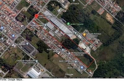 Comercial em leilão em São José Dos Pinhais - PR — Imóvel Industrial - Contém 5 (cinco) barracões e 1 (uma) Guarita de acesso - Rua Marechal Hermes, nº 1108, São José dos Pinhais/PR