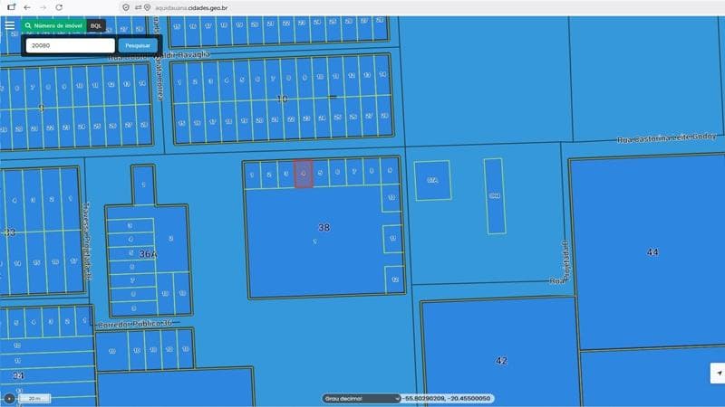 Foto 2 de 4: Terreno em leilão em Aquidauana - MS, bairro Vila Trindade — TERRENO URBANO (FRAÇÃO IDEAL DE 50%) | A.T. 218 M² | SEM BENFEITORIAS - VILA TRINDADE | AQUIDAUANA/MS