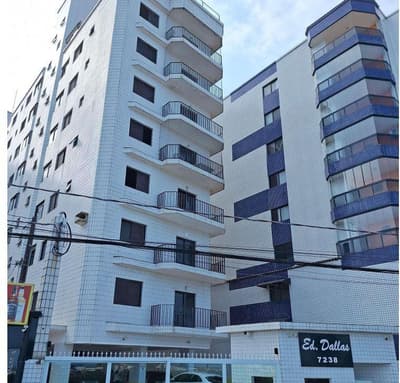 Apartamento em leilão em Praia Grande - SP — Apartamento de 108,73m² no Edifício Dallas, Praia Grande/SP, Matrícula 85.991