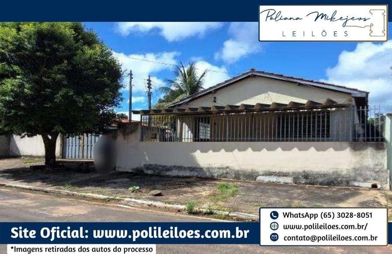 Terreno em leilão em Alto Garças - MT — Imóvel Residencial, em meção AT 420m², AC 18m² em Alto Garças/MT