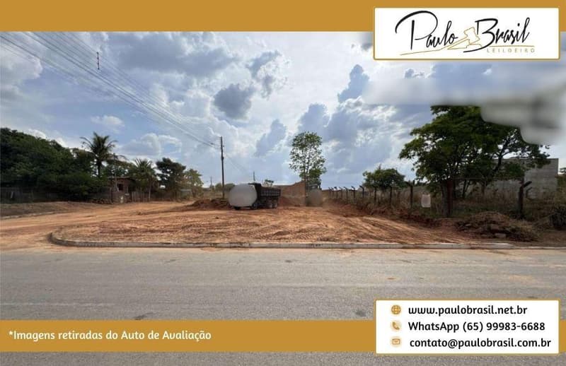 Foto 2 de 6: Terreno em leilão em Aparecida De Goiânia - GO, bairro Jardim Cristal — Terreno Urbano Residencial, de Esquina, AT 425,98m², no Loteamento Jardim Cristal, Aparecida de Goiânia/GO