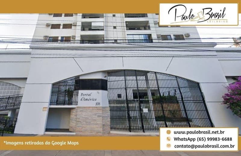 Apartamento em leilão em Cuiabá - MT — Apartamento nº 101, com 02 vagas (gaveta), AP 148,06 m², no Ed. Portal d'América, em Cuiabá/MT