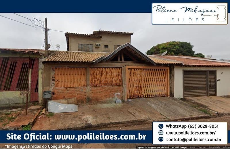 Foto 1 de 7: Casa em leilão em Campo Grande - MS — Casa Residencial, A.T. 200m², L. 27, Q. 05, Rua Serra da Mantiqueira, nº 375, do Conjunto Residencial Jardim Serra Azul, Campo Grande/MS, A.C. 154,03m³, dos quais apenas 25,20m² constam averbadas na matrícula