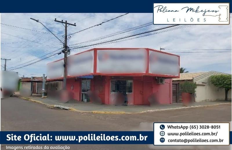 Imóvel em leilão em Rondonópolis - MT — Lote Urbano, N. 05, Q. 03, AT 260,41m², AC 196,53m², Rua Filemon Pinto, Vila União, Rondonópolis/MT