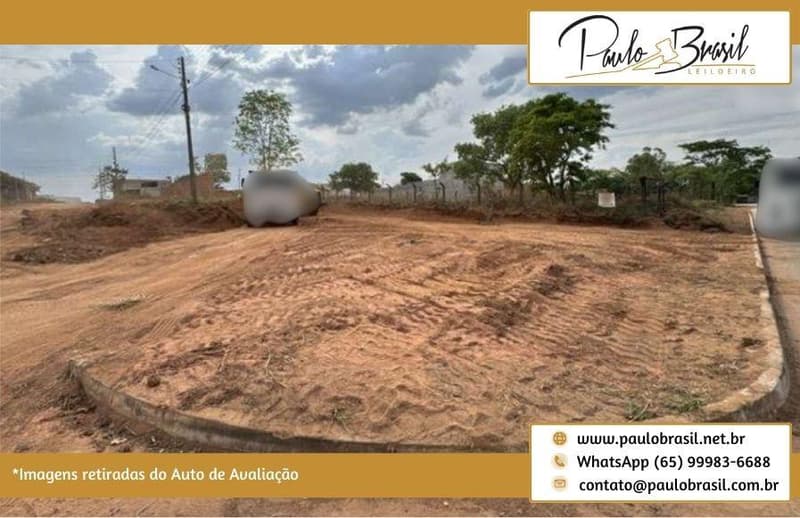 Foto 5 de 6: Terreno em leilão em Aparecida De Goiânia - GO, bairro Jardim Cristal — Terreno Urbano Residencial, de Esquina, AT 425,98m², no Loteamento Jardim Cristal, Aparecida de Goiânia/GO