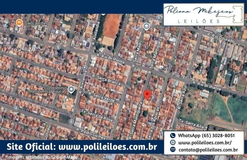 Foto 4 de 7: Casa em leilão em Campo Grande - MS — Casa Residencial, A.T. 200m², L. 27, Q. 05, Rua Serra da Mantiqueira, nº 375, do Conjunto Residencial Jardim Serra Azul, Campo Grande/MS, A.C. 154,03m³, dos quais apenas 25,20m² constam averbadas na matrícula
