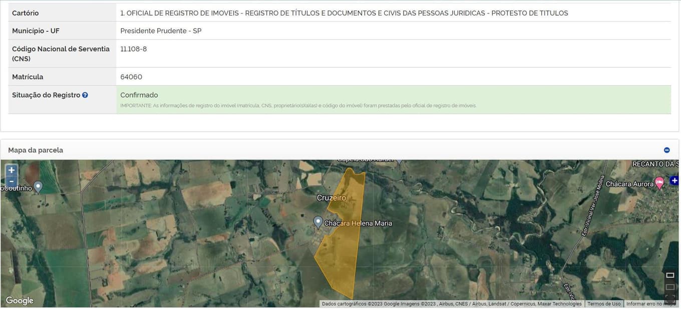 Foto 3 de 3: Area Rural em leilão em Presidente Prudente - SP, bairro Cel. Goulart — Imóvel rural com 113,7728 hectares