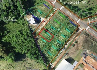 Foto 1 de 5: Terreno em leilão em Saudades - SC, bairro Saudades — LOTE URBANO Nº 04, DA QUADRA Nº 122, LOCALIZADO EM SAUDADES/SC ÁREA DE 360M²