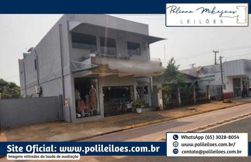 Foto 5 de 6: Comercial em leilão em Sorriso - MT — Imóvel Urbano Residencial e Comercial, AT 800m², AC 290,0m² não averbada na matrícula, em Sorriso/MT