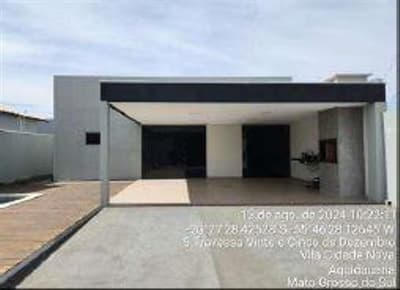 Foto 2 de 11: Casa em leilão em Aquidauana - MS, bairro Cidade Nova — CASA RESIDENCIAL | A.T. 350,00M² E A.C 173,36M² | AQUIDAUANA/MS