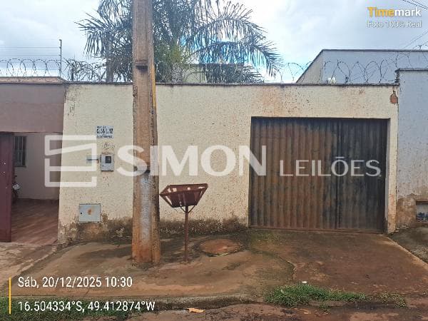 Casa em leilão em Goianira - GO, bairro Parque das Camelias — GOIANIRA/GO, RUA 30, N. SN, CS 01, QD 38, LT 12, PARQUE DAS CAMELIAS, CASA, 53,53M² DE ÁREA PRIVATIVA, 180M² DE ÁREA DO TERRENO, 2 QTS, A.SERV, WC, SL, COZINHA, IPTU: 1017000380001201, MATRÍCULA: 4367