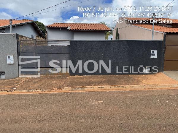 Casa em leilão em São Francisco De Sales - MG — SAO FRANCISCO DE SALES/MG, AVENIDA UBERLANDIA, N. 3239, QD 04, LT 03, CASA, 60,37M² DE ÁREA PRIVATIVA, 170M² DE ÁREA DO TERRENO, 2 QTS, A.SERV, WC, SL, COZINHA, IPTU: 12012000040003001, MATRÍCULA: 163
