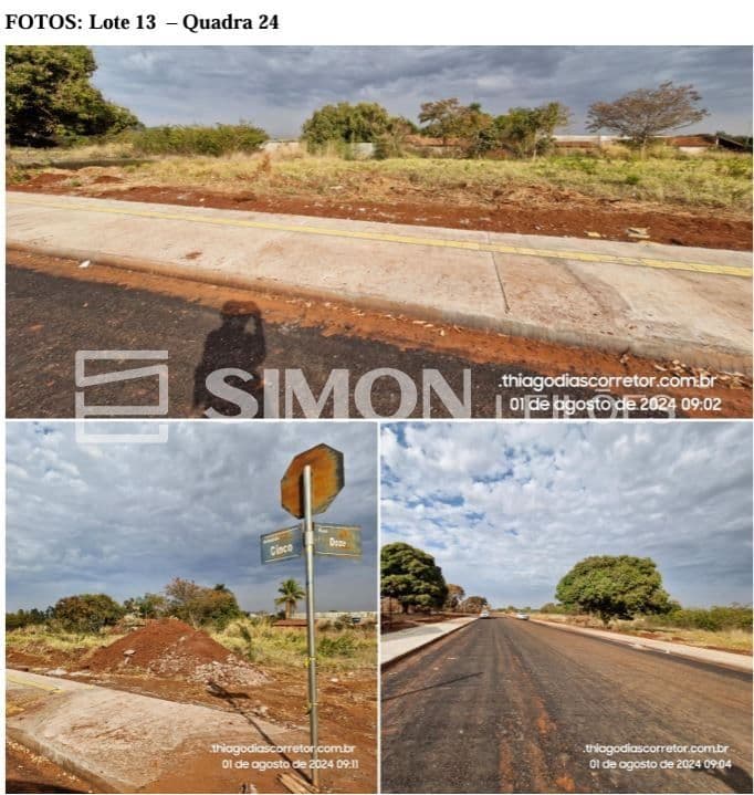 Foto 2 de 6: Terreno em leilão em Iturama - MG, bairro Alexandrita — a) Lote urbano nº 12, da quadra 24, com área de 525,00 m², situado na Avenida Cinco, Distrito de Alexandrita, Iturama/MG, frente para a Avenida Cinco, inscrição cadastral nº 2020180107001, com limites