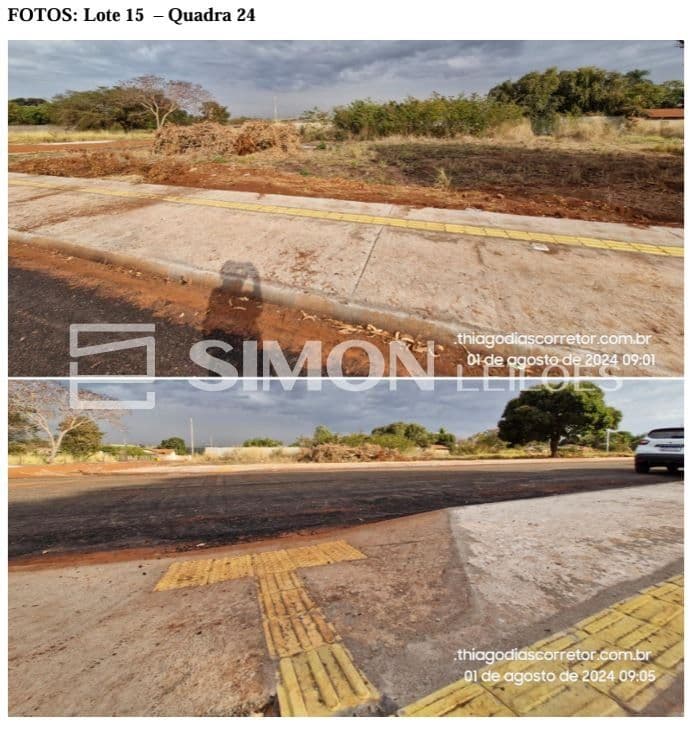 Foto 3 de 6: Terreno em leilão em Iturama - MG, bairro Alexandrita — a) Lote urbano nº 12, da quadra 24, com área de 525,00 m², situado na Avenida Cinco, Distrito de Alexandrita, Iturama/MG, frente para a Avenida Cinco, inscrição cadastral nº 2020180107001, com limites