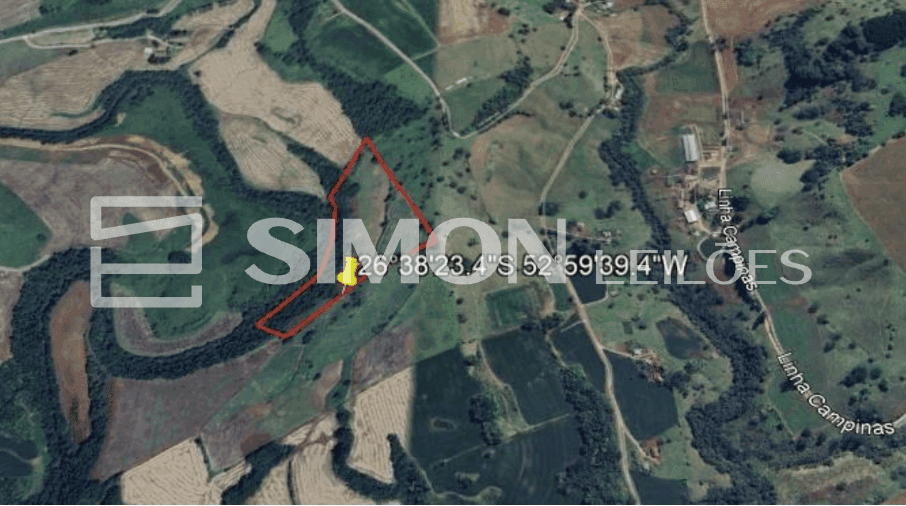 Area Rural em leilão em Sul Brasil - SC — Parte do Lote Rural nº 01, da Gleba VIII – Fazenda Primavera, com área de 93.240,00 m² (noventa e três mil, duzentos e quarenta metros quadrados), sem edificações, situado na Linha Nova Esperança, Int