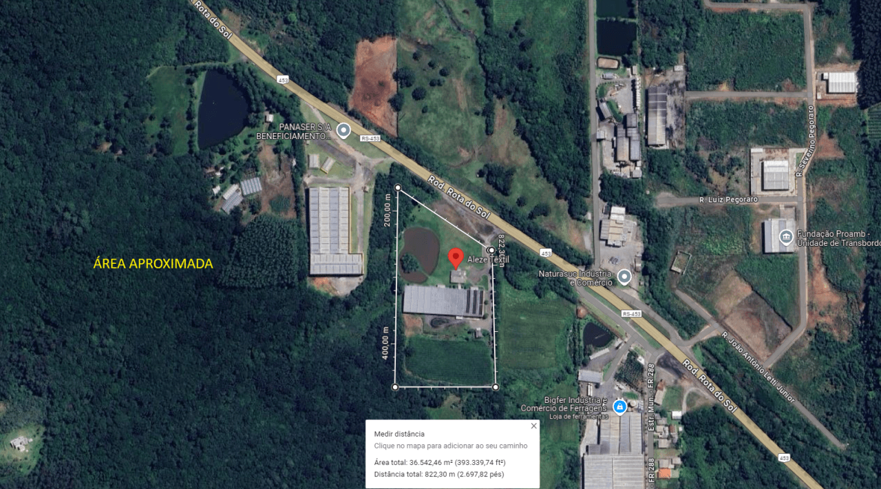 Foto 2 de 13: Terreno em leilão em Farroupilha - RS, bairro Planalto — TERRENO COM ÁREA DE 36.538,00m², COM TRÊS EDIFICAÇÕES EM FARROUPILHA