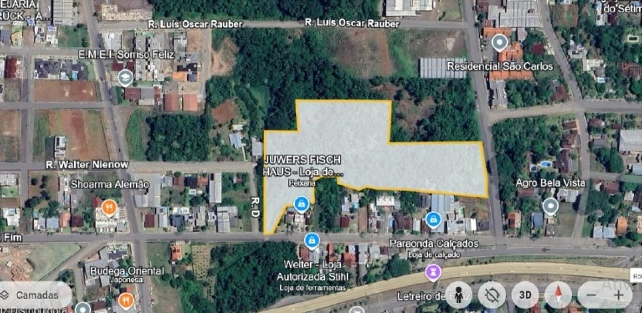 Terreno em leilão em Feliz - RS — DIREITOS POSSESSÓRIOS SOBRE UM TERRENO COM ÁREA DE 16.868,00m² EM FELIZ/RS