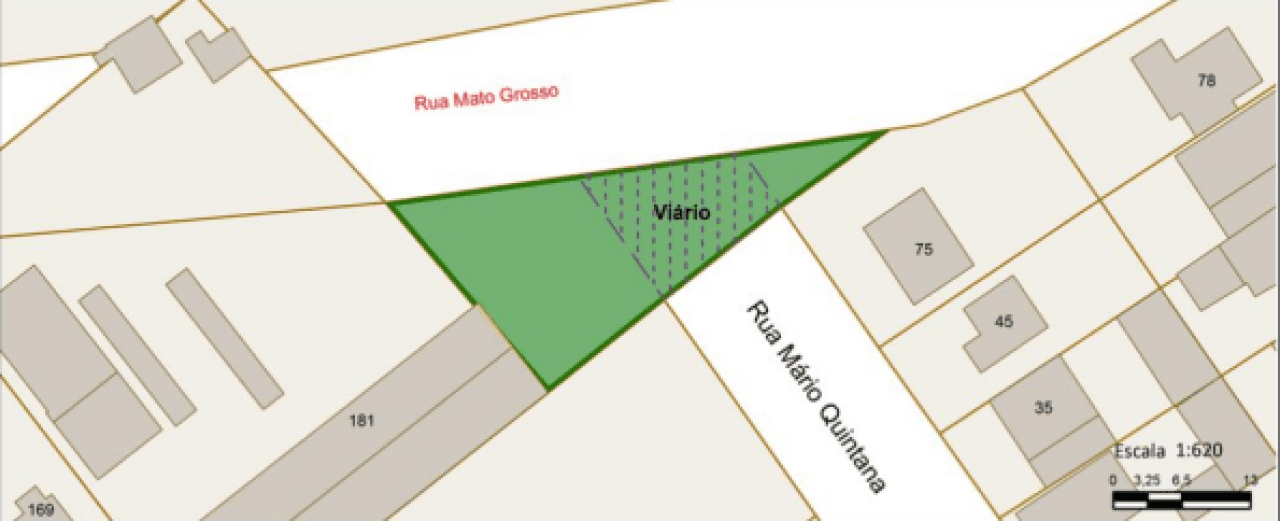 Foto 2 de 2: Terreno em leilão em Novo Hamburgo - RS, bairro Rondônia — TERRENO TRIANGULAR DE 492M² EM NOVO HAMBURGO/RS