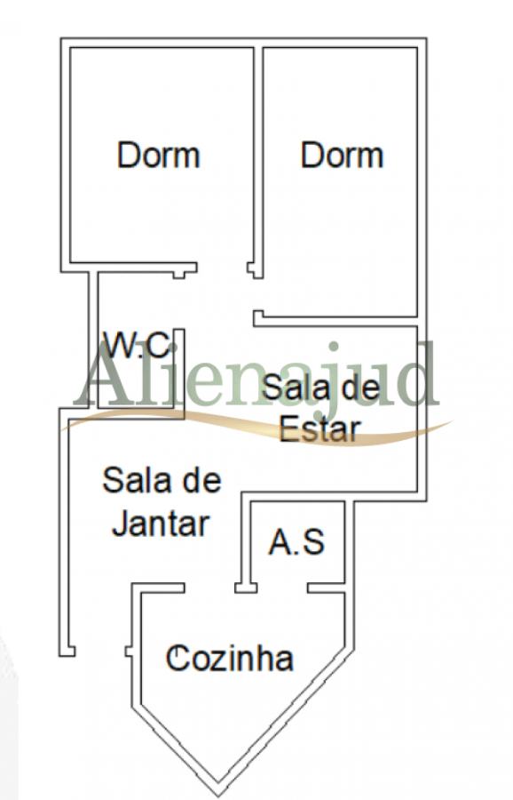 Foto 3 de 10: Apartamento em leilão em Santos - SP — DIREITOS - Apart. c/ área útil de 57,73m² situado na Rua Flamínio Levy DIREITOS - Apart. c/ área útil de 57,73m² situado na Rua Flamínio Levy