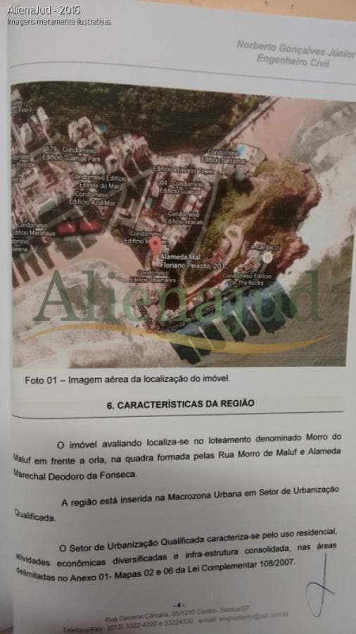 Foto 9 de 9: Apartamento em leilão em Guarujá - SP — 1ª VC Guarujá - Edif. Tramandaí-A DIREITOS - Apto- 201m² Guarujá/SP