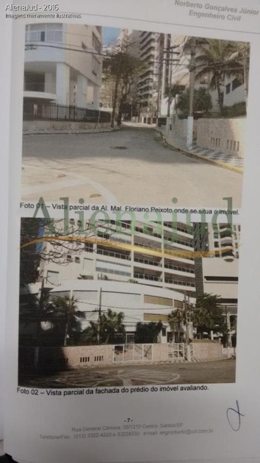 Foto 2 de 9: Apartamento em leilão em Guarujá - SP — 1ª VC Guarujá - Edif. Tramandaí-A DIREITOS - Apto- 201m² Guarujá/SP