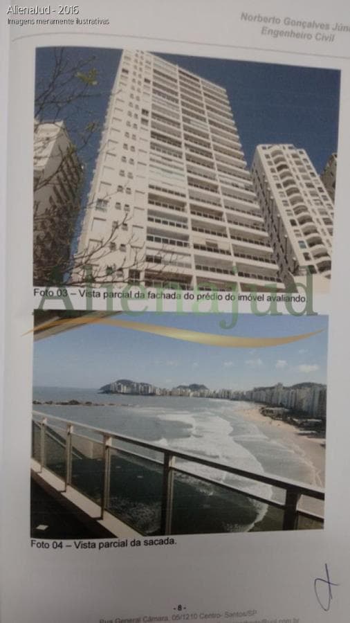 Foto 6 de 9: Apartamento em leilão em Guarujá - SP — 1ª VC Guarujá - Edif. Tramandaí-A DIREITOS - Apto- 201m² Guarujá/SP